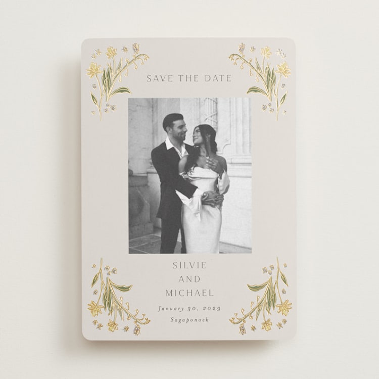 "Parisian Garden" - Save the Dates in Petal by Nicoletta Savod - Front