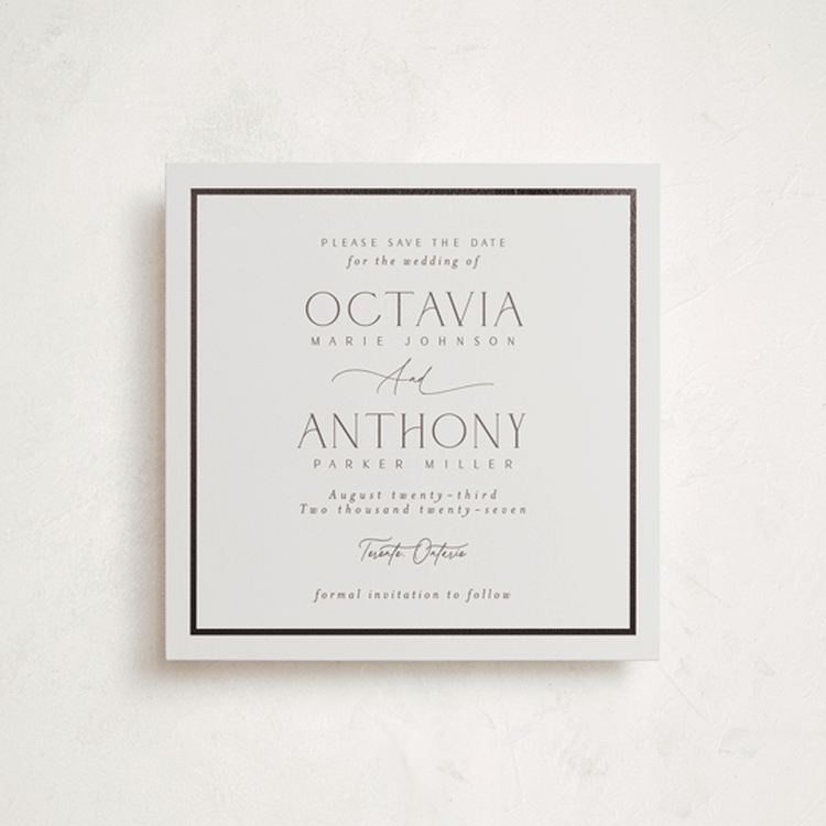 "Regal" - Save the Dates in Sandstone by Nicole Walsh - Front