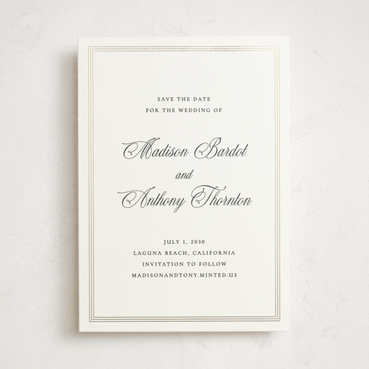 "Triple Border" - Save the Dates in Ink by Vanessa Doyle - Front