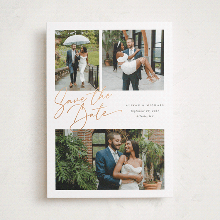 "three" - Save the Dates in Pearl by Melanie Kosuge - Front