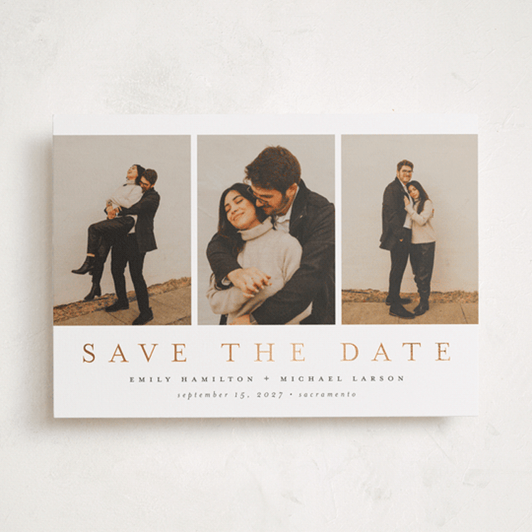 "Elegant Trio" - Save the Dates in Lace by Nicole Walsh - Front