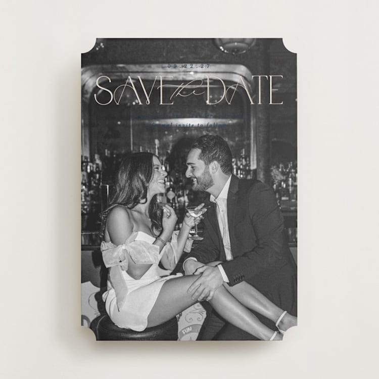 "Elegant Fete" - Save the Dates in Ocean by Brooke Chandler - Front