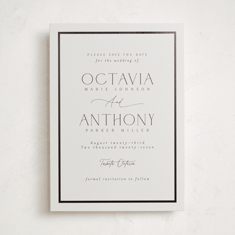 "Regal" - Save the Dates in Sandstone by Nicole Walsh - Front