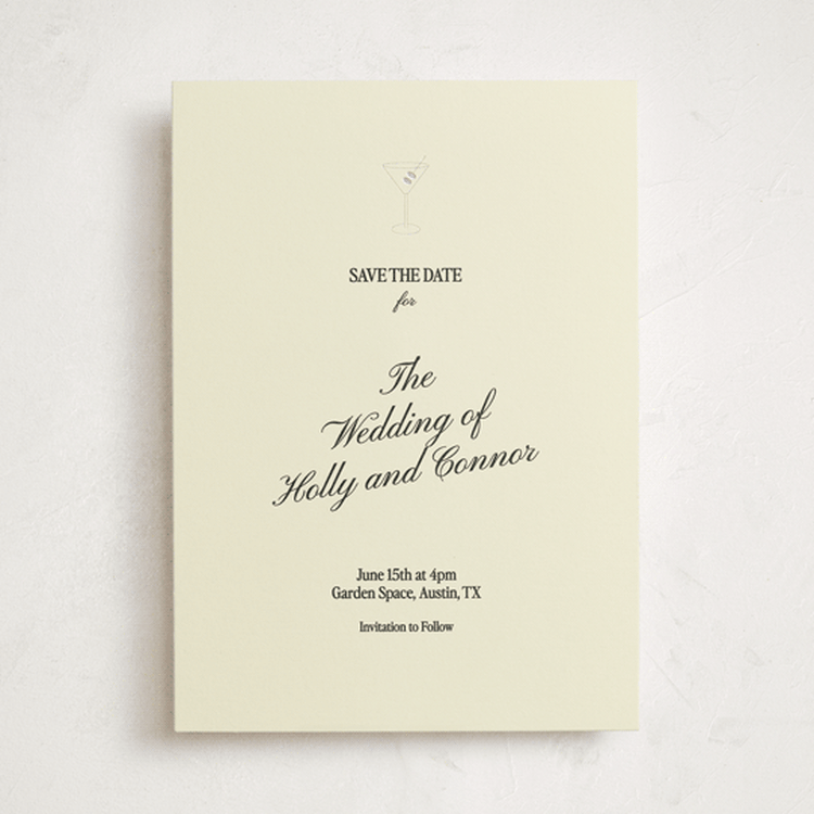 "Elizabeth" - Save the Dates in Buttercream by Helena Vitto - Front