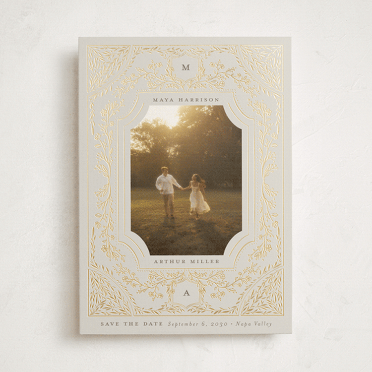 "Romantics" - Save the Dates in Fawn by Nicoletta Savod - Front