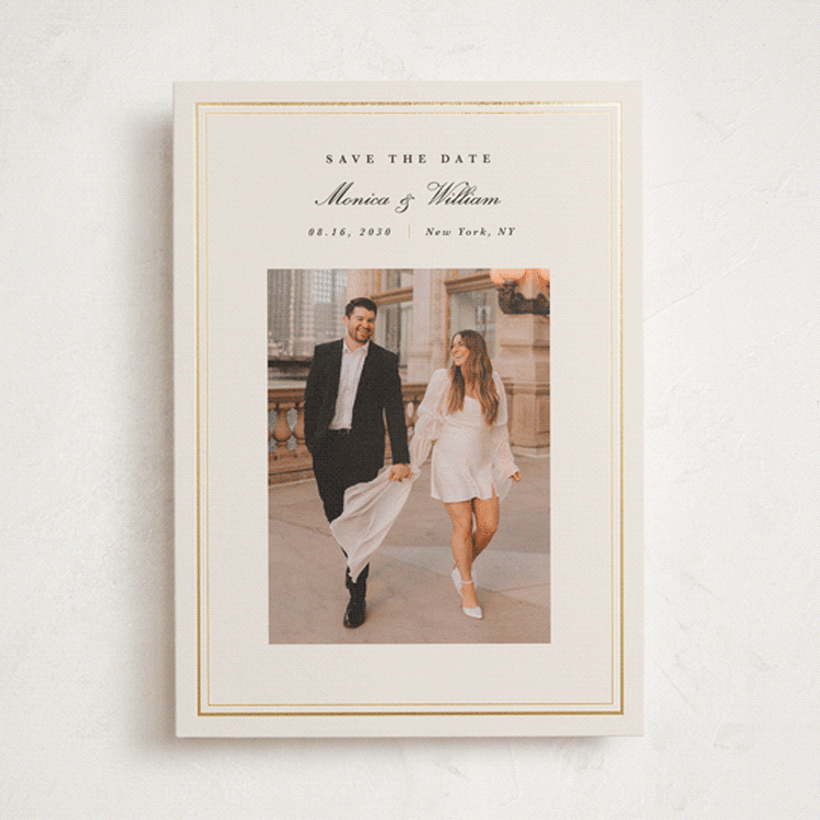 "refine frame" - Save the Dates in Ivory by Christy Hy Lee - Front