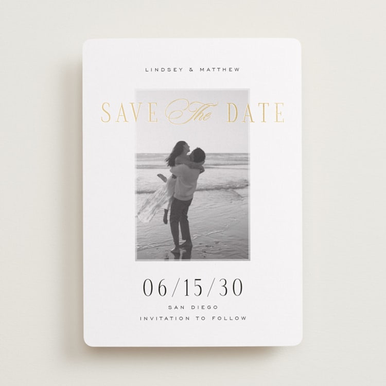 "Layered" - Save the Dates in Noir by Jennifer Postorino - Front