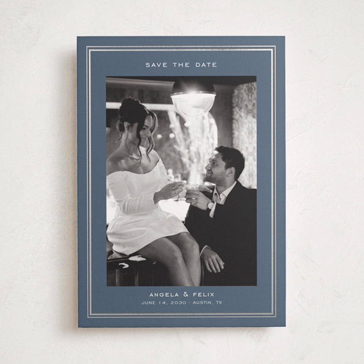 "Double Frame" - Save the Dates in Steel by Nicole Walsh - Front