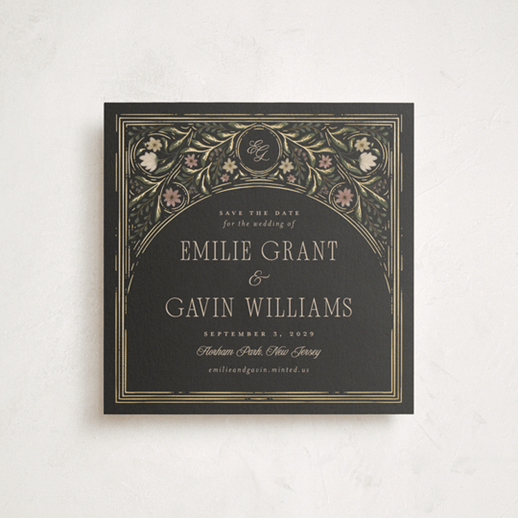 "Emilie" - Save the Dates in Noir by Randi Cirelli - Front