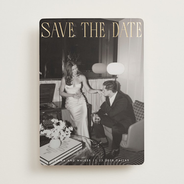 "Classic Timeless" - Save the Dates in Snow by Maja Cunningham - Front