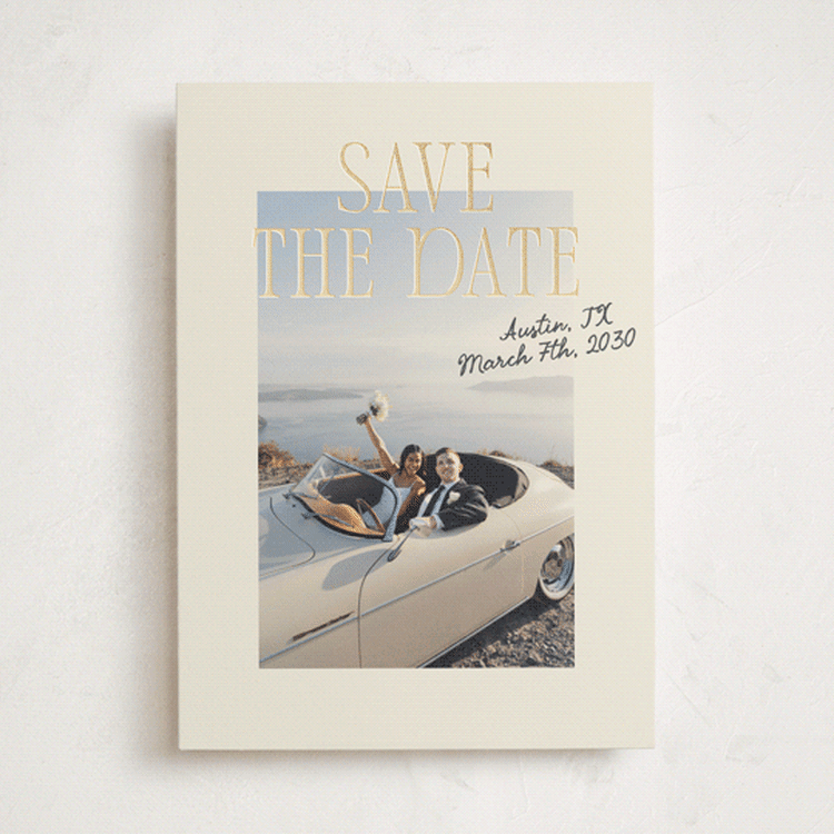 "Poster" - Save the Dates in Vanilla by Creo Study - Front