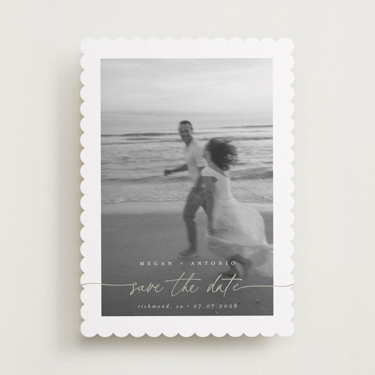 "Gaussian" - Save the Dates in Ivory by Pippa Shaw - Front