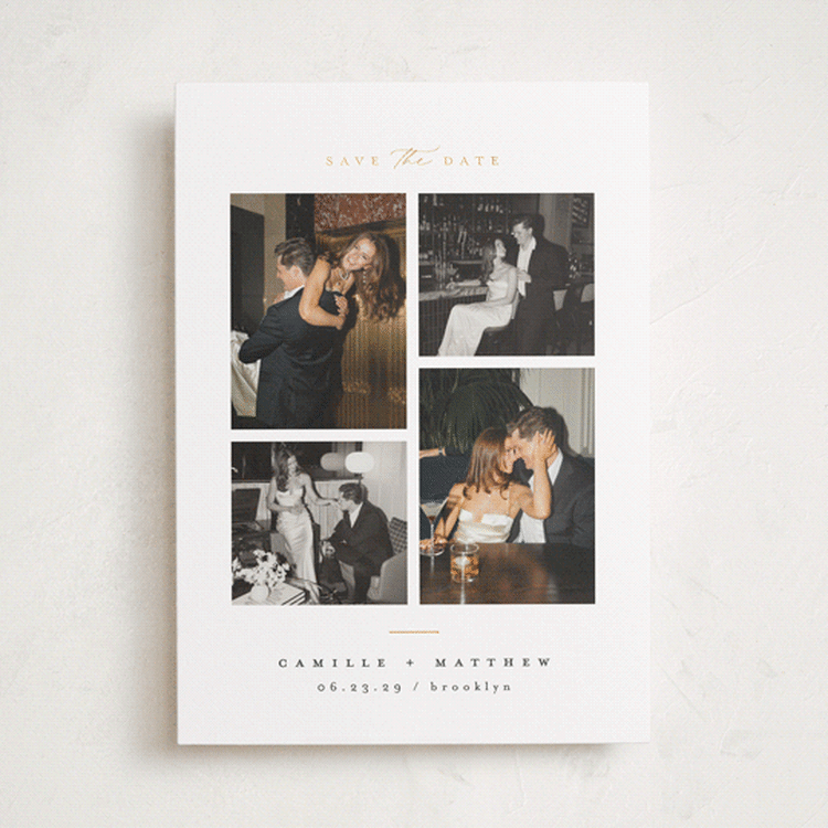 "Boucle" - Save the Dates in Ink by Kristie Kern - Front