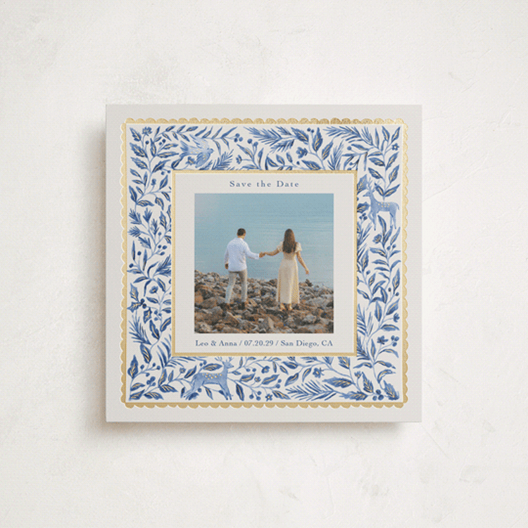 "Peaceful" - Save the Dates in Porcelain by Elly - Front