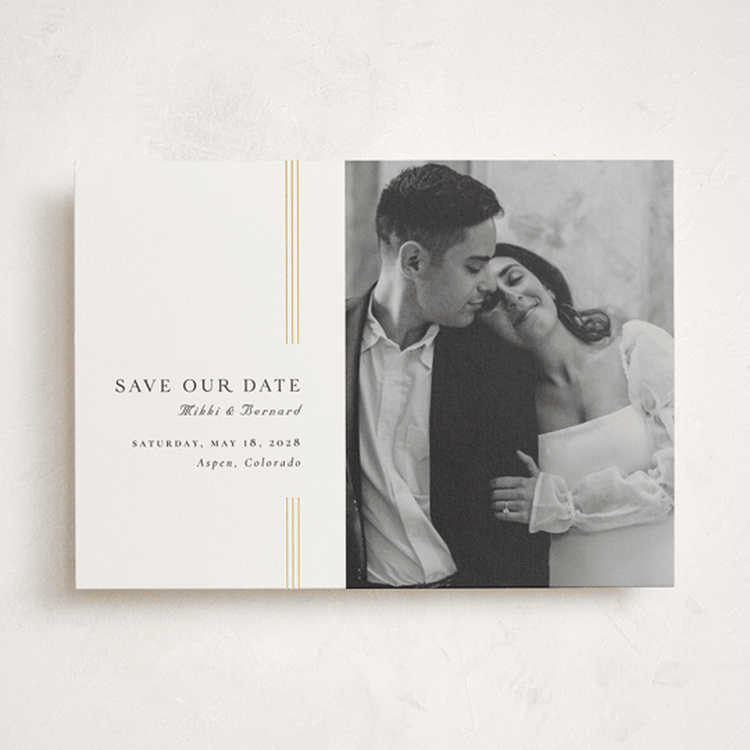 "Bookmark a New Page" - Save the Dates in Lily by Orasie - Front