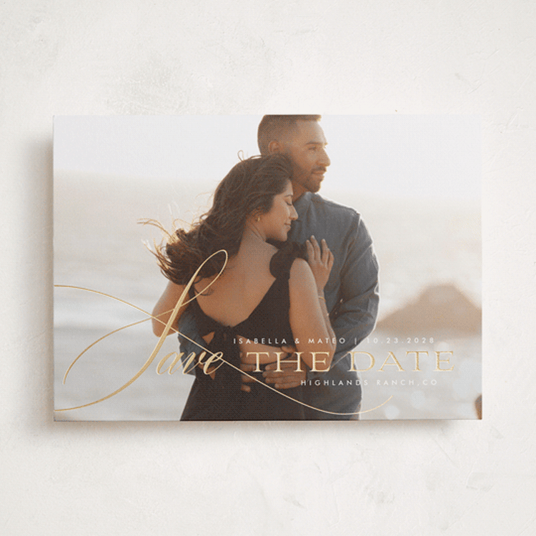 "Sway" - Save the Dates in Quartz by Design Lotus - Front