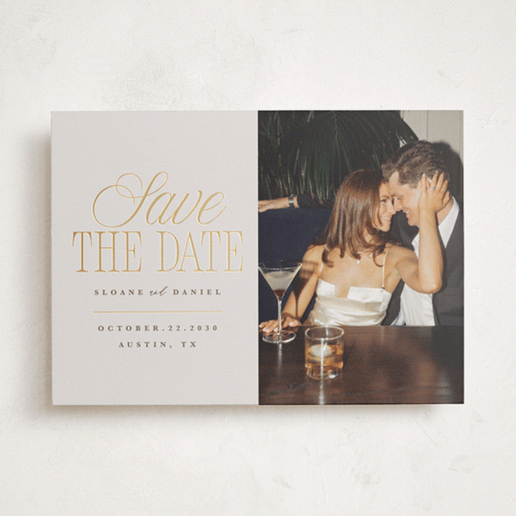 "His & Hers" - Save the Dates in Porcelain by Maria Alou - Front