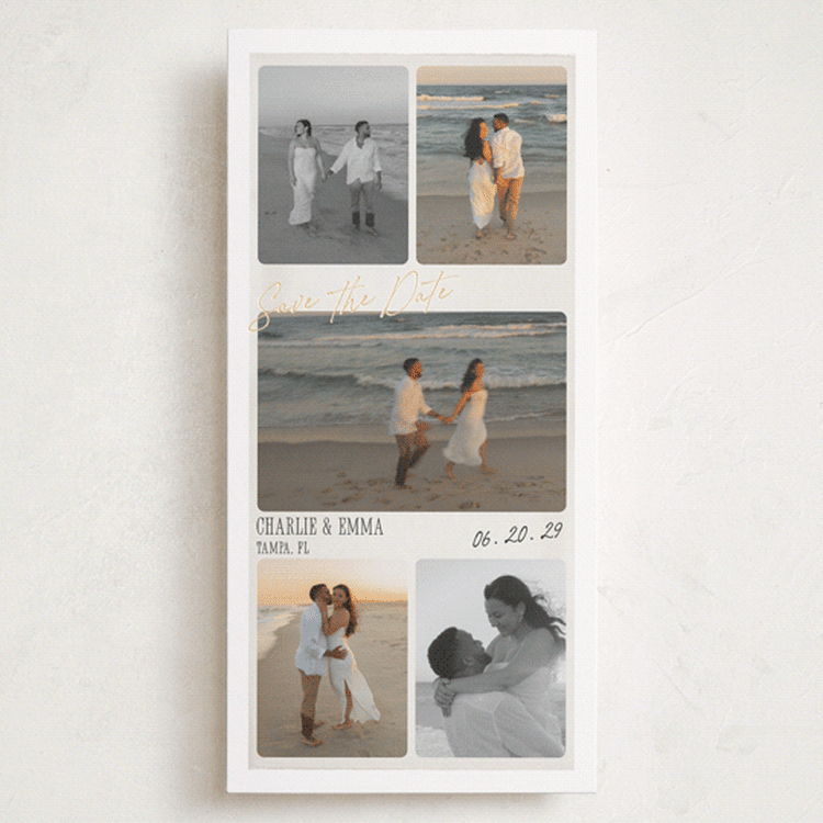 "Film" - Save the Dates in Moonstone by Robert and Stella - Front