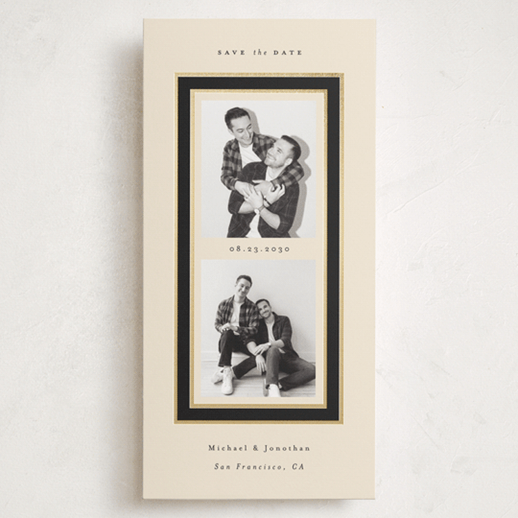 "Forever Keepsake" - Save the Dates in Leather by Corinne Malesic - Front