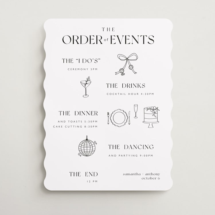 "The One 2" - Schedule Signs in Onyx by Zani van Zyl - Front