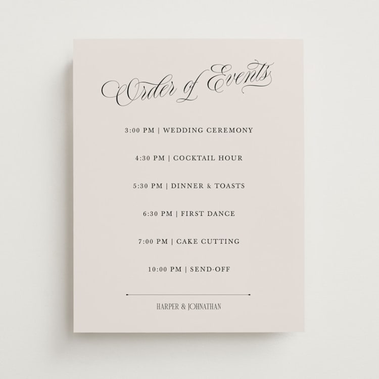 "Mirin" - Schedule Signs in Linen by Kate Ahn - Front