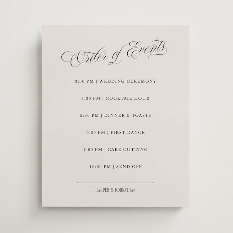 "Mirin" - Schedule Signs in Linen by Kate Ahn - Front