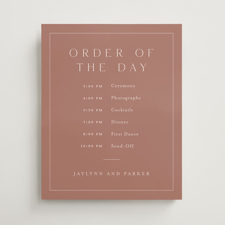 "Warm affection" - Schedule Signs in Dusty Rose by Stacey Meacham - Front