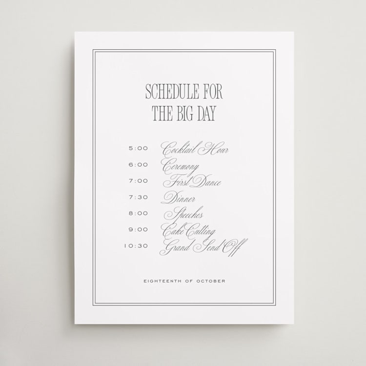 "ris al’amande" - Schedule Signs in Sugar by chocomocacino - Front