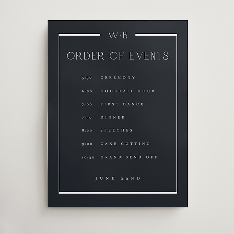 "Luster" - Schedule Signs in Ocean by Stacey Meacham - Front
