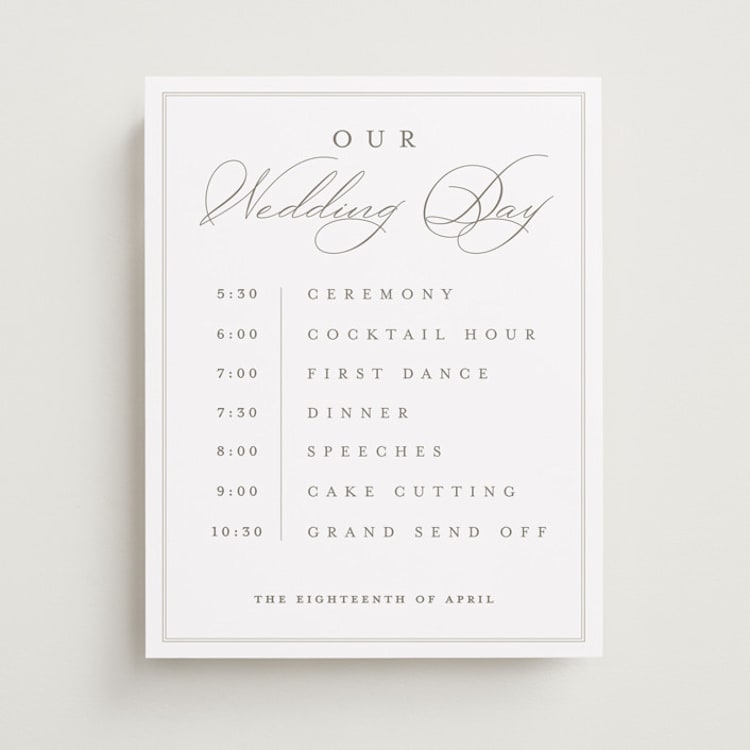 "Overlapping" - Schedule Signs in Cotton by Amy Kross - Front