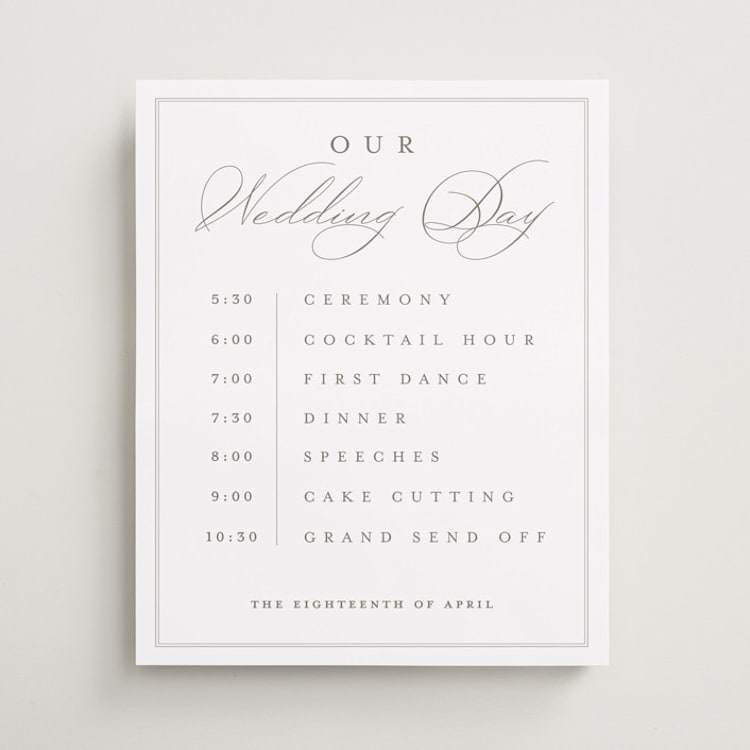 "Overlapping" - Schedule Signs in Cotton by Amy Kross - Front