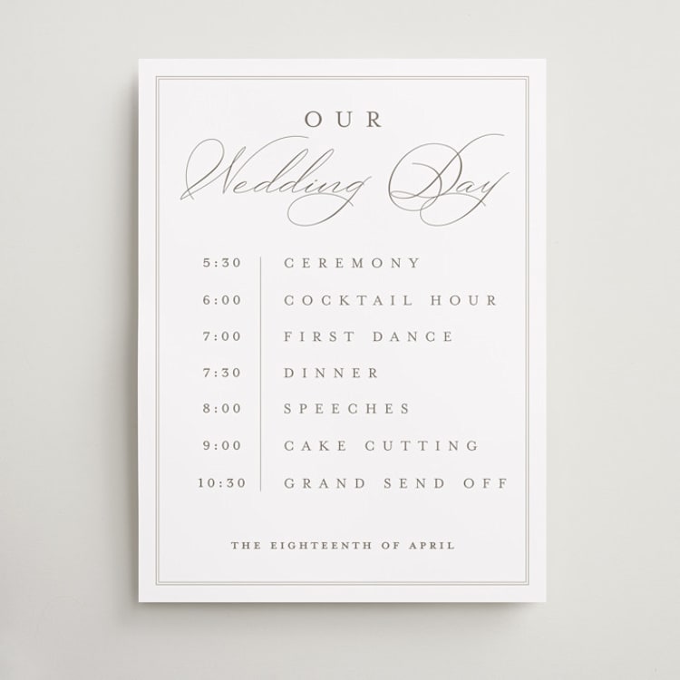 "Overlapping" - Schedule Signs in Cotton by Amy Kross - Front