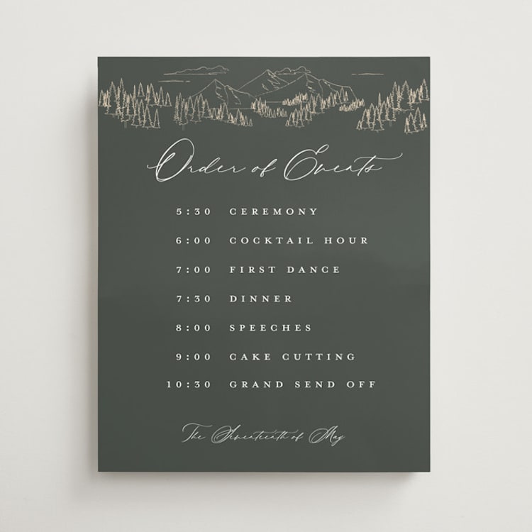 "Peaks" - Schedule Signs in Hunter by Sarah Brown - Front