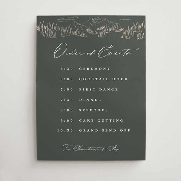"Peaks" - Schedule Signs in Hunter by Sarah Brown - Front