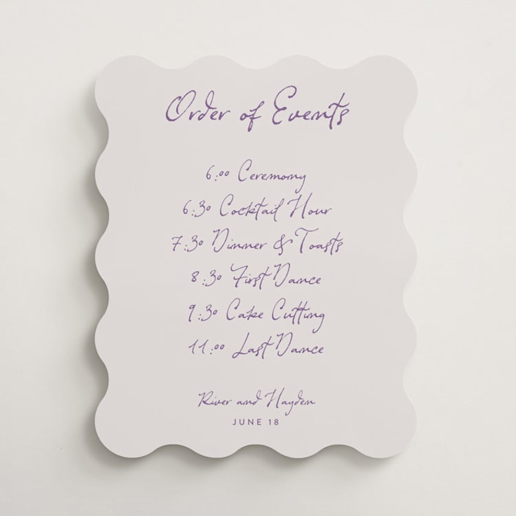 "tablescape drawing" - Schedule Signs in Hydrangea by Cass Loh - Front