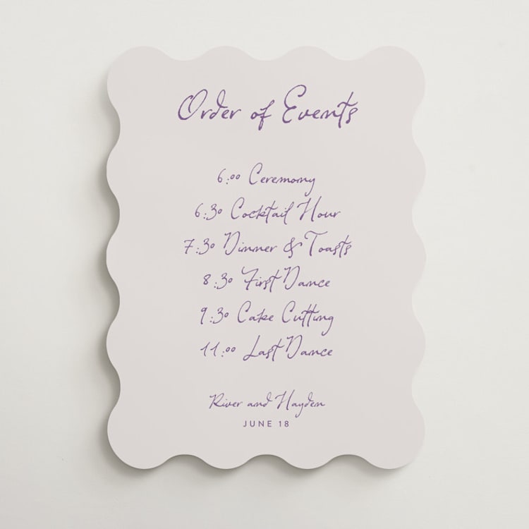 "tablescape drawing" - Schedule Signs in Hydrangea by Cass Loh - Front