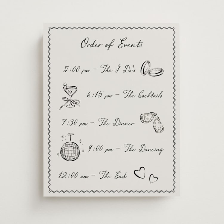 "Puglia" - Schedule Signs in Rock by Pati Cascino - Front