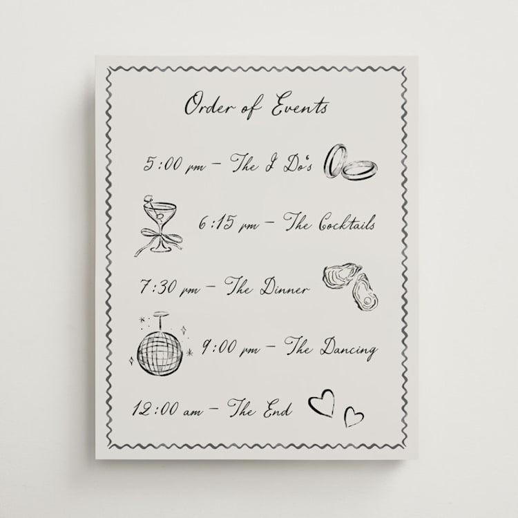 "Puglia" - Schedule Signs in Rock by Pati Cascino - Front