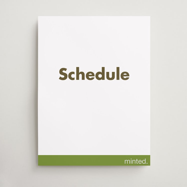 "Portrait Custom" - Schedule Signs in Charcoal by Minted Custom - Front