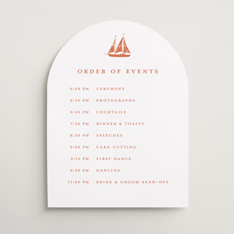 "lobster" - Schedule Signs in Spritz by Pippa Shaw - Front