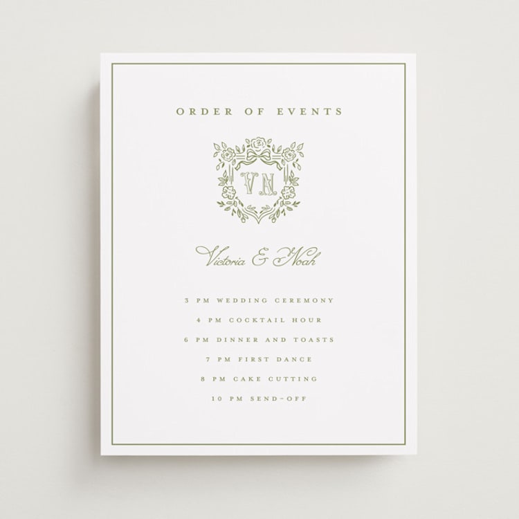 "Crestino" - Schedule Signs in Moss by Petra Kern - Front