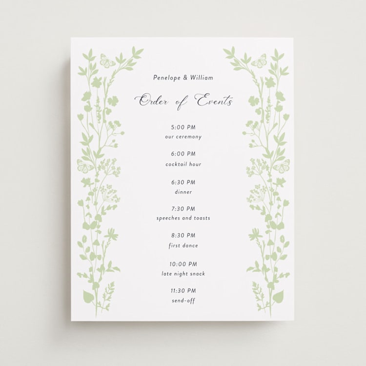 "flower garden" - Schedule Signs in Spring by Susan Moyal - Front