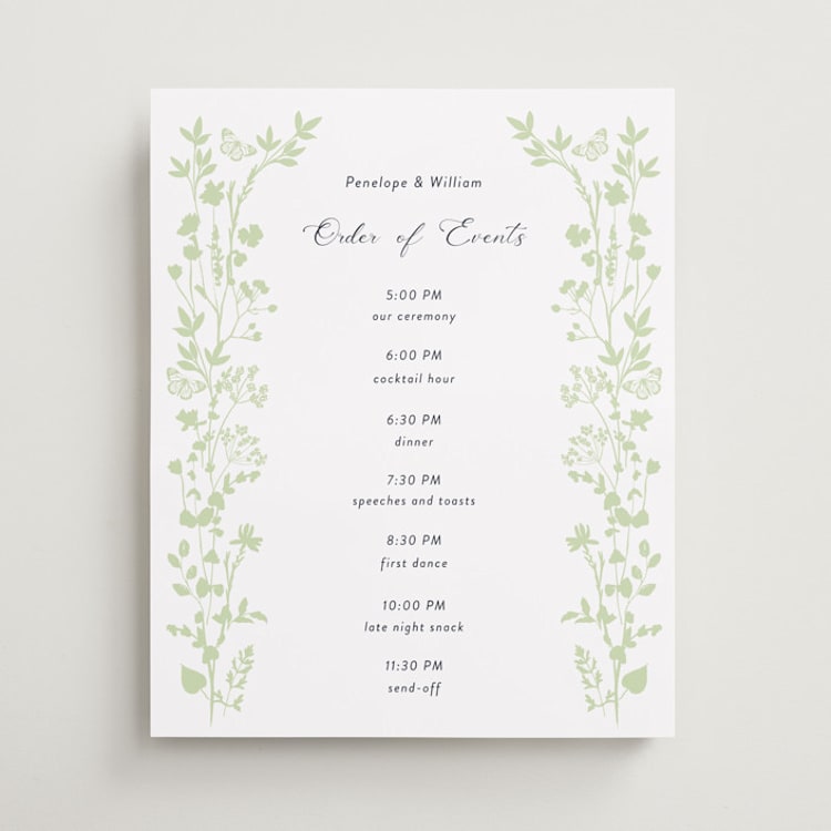 "flower garden" - Schedule Signs in Spring by Susan Moyal - Front