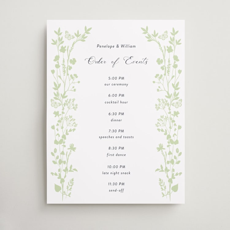 "Flower Garden" - Schedule Signs in Spring by Susan Moyal - Front