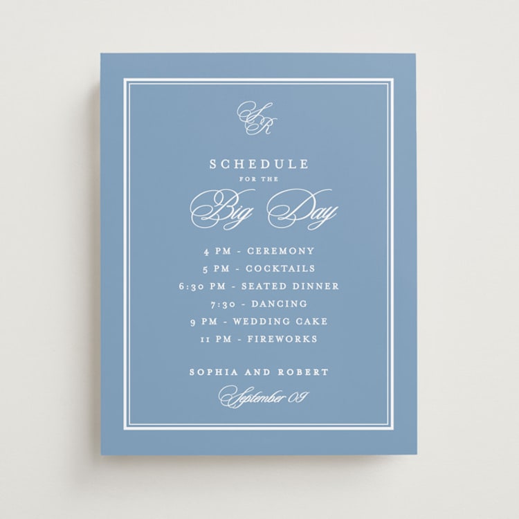 "POSH" - Schedule Signs in Ocean by Creo Study - Front