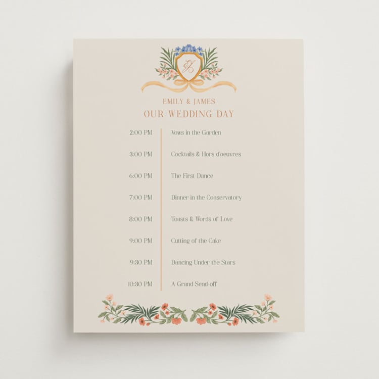 "Garden Heirloom" - Schedule Signs in Garden by Elly - Front