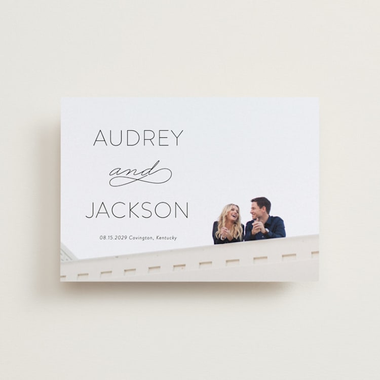 "Forever And" - Save the Dates in Black Tie by Kim Dietrich Elam - Front