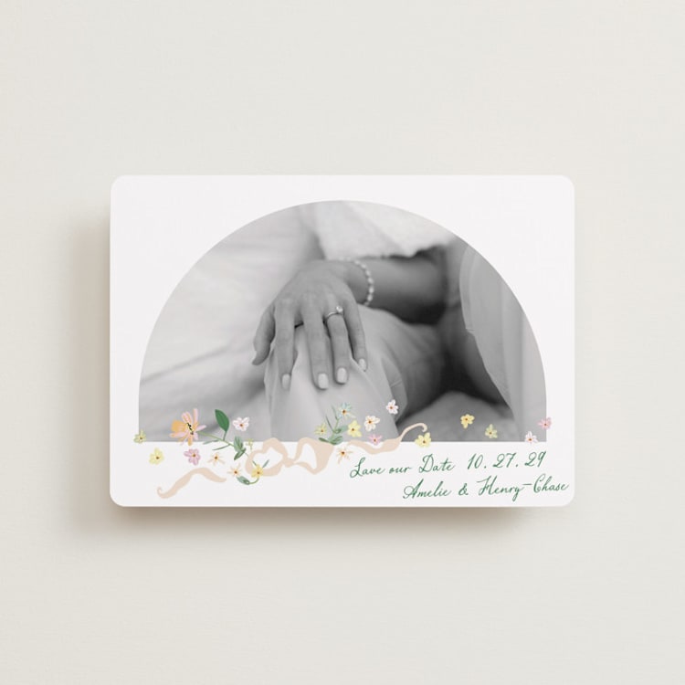 "spring draped garland" - Save the Dates in Spring by Phrosné Barwood - Front