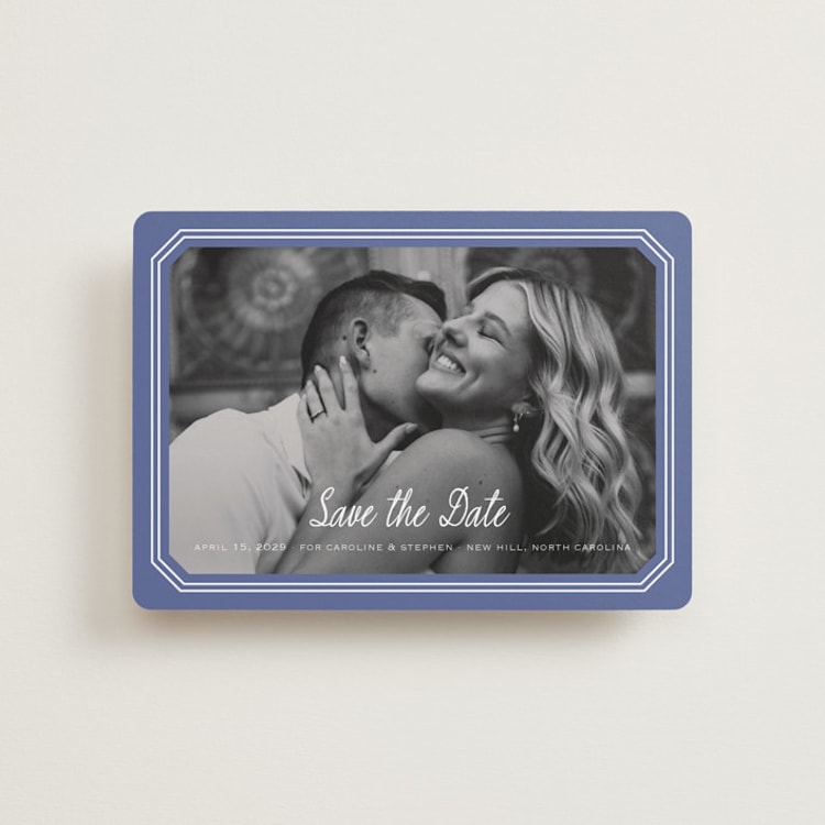 "Deluxe" - Save the Dates in Blueberry by Carolyn MacLaren - Front