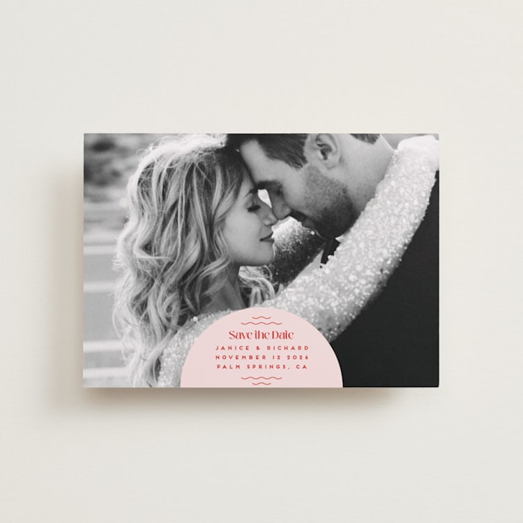 "News!" - Save the Dates in Strawberry by Claudia Orengo - Front